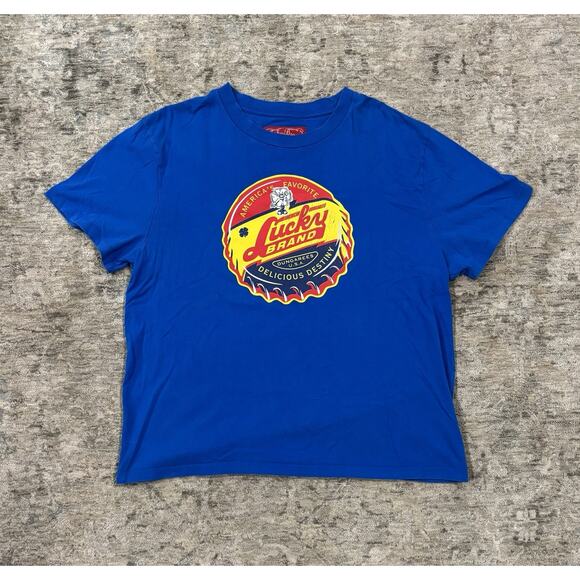 Lucky Brand Bottle Cap Shirt Size L - Picture 1 of 2